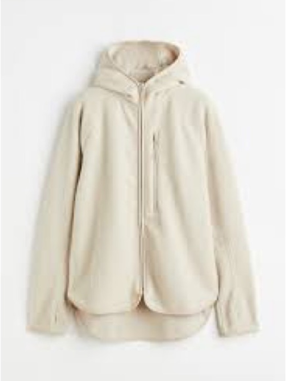 H&M Teddy Fleece Sports Jacket Cream Size Small